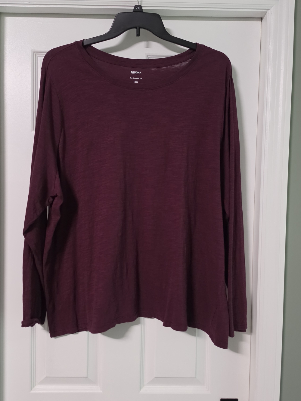 Sonoma Long Sleeve Crewneck T-shirt - Burgundy